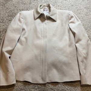 Emporio Armani Tan Wool Zip-Up Blazer Sz 44 (US 10–12)